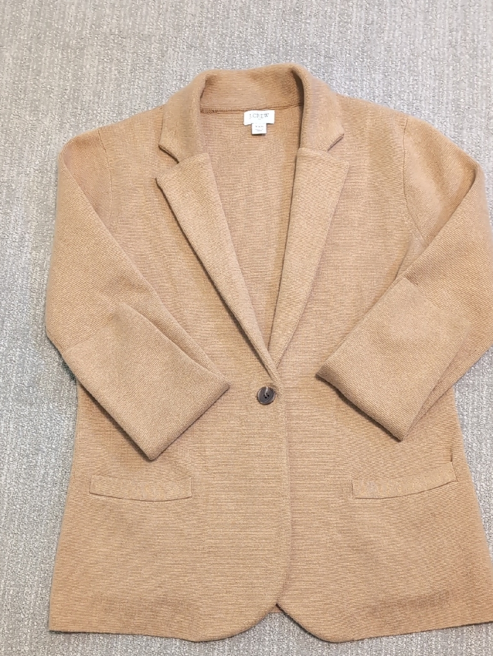 J. Crew Scoolboy Sweater Blazer - Tan - XXS